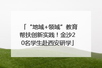 “地域+领域”教育帮扶创新实践！金沙20名学生赴西安研学